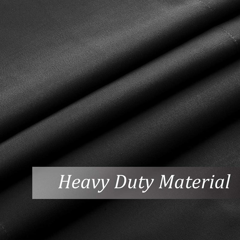 Valea Home Blackout Valance Curtains Waterproof Soft Rod Pocket Valance for Kitchen and Bathroom Window Room Darkening Valances for Bedroom, 52 inch x 18 inch, Black - Image 5
